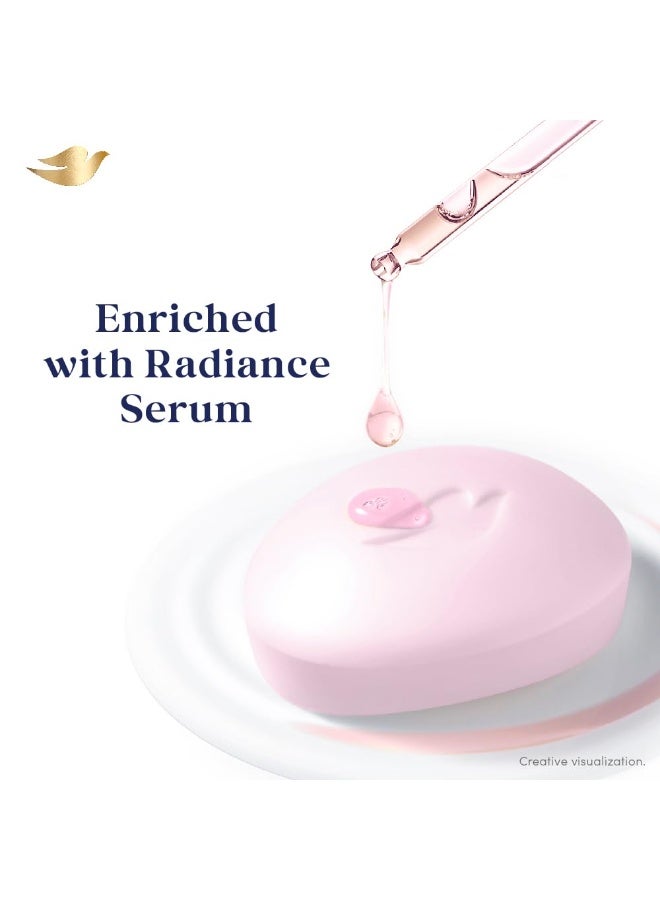 دوف صابون دوف سيروم | مع سيروم الإشراق | إشراق وردي | (125 غرام × 3) - Image 3